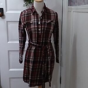 Mudpie plaid small 6-8 dress